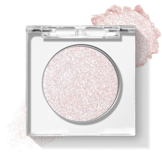 Single Glitter Eyeshadow, Pale Champagne Silver Eyeshadow, Lasting Blendable Shimmer Pearl Eyes Shadow, Sparkling Eyes Glitter, Soft Buildable Glossy Color, Wet Look Effect, Weaving Maid