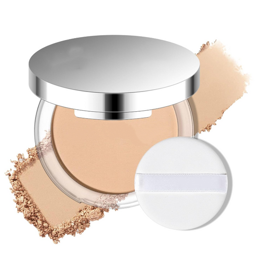 Mineral Powder, SPF 35, 4-in-1 Mineral Pressed Powder Foundation with Concealer and Setting, Matte Weightless Pressed Foundation, Light to Medium Coverage, #MEDIUM
